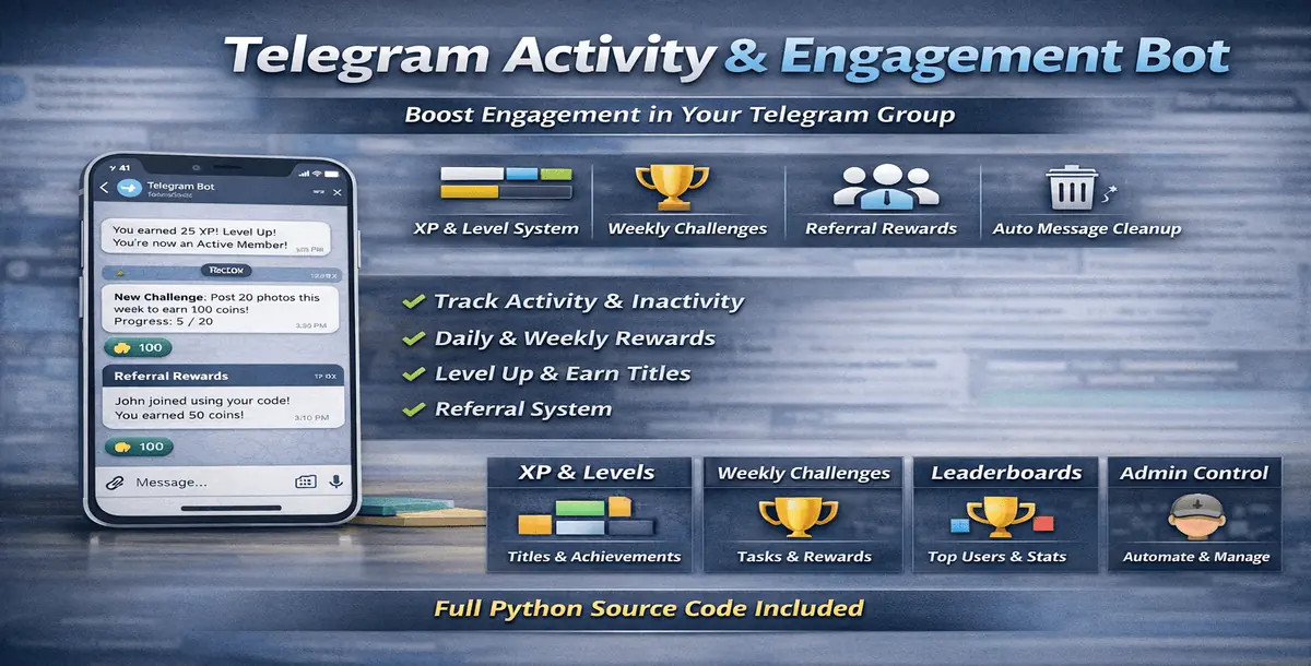 Telegram Activity & Engagement Bot (Python)